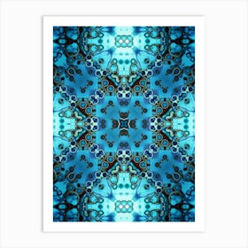 The Blue Pattern Is Symmetrical 1 Art Print