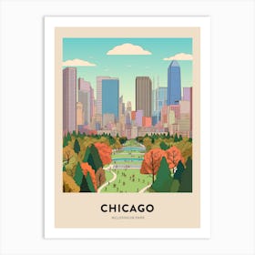 Millennium Park 5 Chicago Travel Poster Art Print