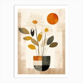 Daisies In A Vase 2 Art Print