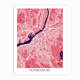 Gothenburg Pink Purple Art Print