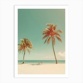 Palm Trees On The Beach 2 Art Print