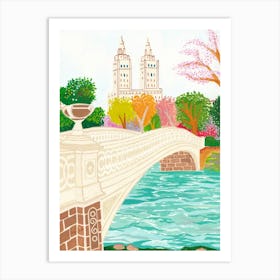 Central Park, New York, Bow Bridge Art Print