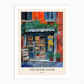 Rome Book Nook Bookshop 1 Poster Art Print