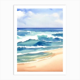 Cronulla Beach, Australia Watercolour Art Print