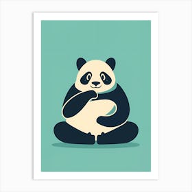 Minimal Illustration Panda Bear Art Print
