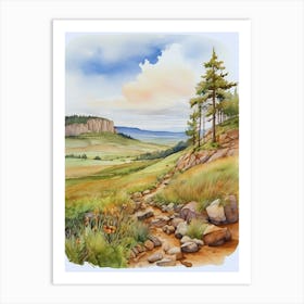 Watercolor Landscape Painting 10 Art Print