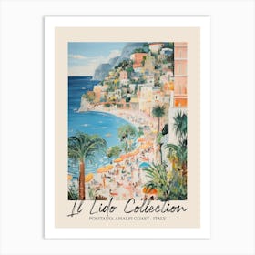 Positano, Amalfi Coast   Italy Il Lido Collection Beach Club Poster 5 Art Print