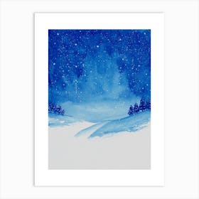 Snowy Winter Landscape Art Print