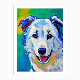 Border Collie 2 Fauvist Style Dog Art Print