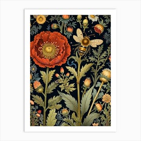 William Morris Bees And Flowers 2 Art Print