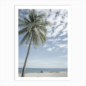 Palm Tree On The Beach In Indonesia Art Print