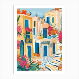 Greece Village Art Print