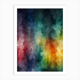 Rainbow Watercolor Background Art Print