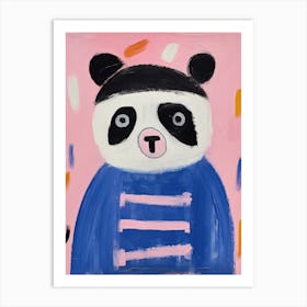 Playful Illustration Of Panda For Kids Room 2 Art Print