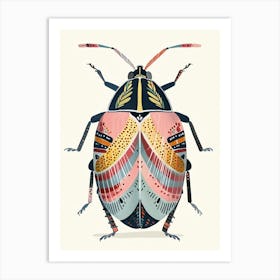 Colourful Insect Illustration Pill Bug 7 Art Print