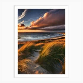 Sand Dunes At Sunset 3 Art Print