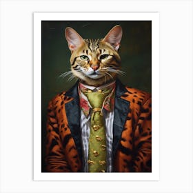 Gangster Cat Savannah 2 Art Print