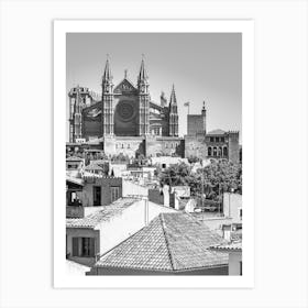 Black And White Photo Of Palma de Mallorca Art Print