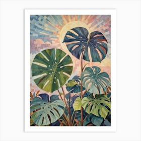 Monstera Sunrise no2 Art Print