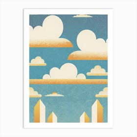 Skyscrapers And Clouds Art Print