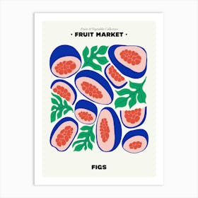 The Fruit Market Figs Illustration Maximalist Art Print