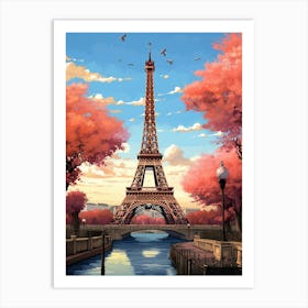 Eiffel Tower Pixel Art 1 Art Print