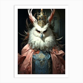 Owl King Art Print