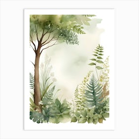 Watercolor Forest Art Print