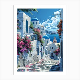 Beautiful Santorini Greece Wall Art 4 Art Print