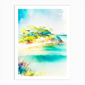 Great Keppel Island Australia Watercolour Pastel Tropical Destination Art Print