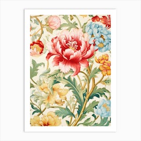 Floral Wallpaper 241 Art Print