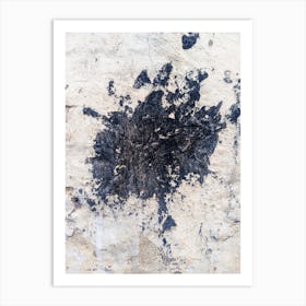 Stained Background. Abstract black paint grunge background 16 Art Print