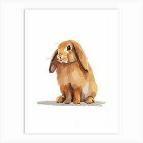 Flemish Giant Rabbit Kids Illustration 2 Art Print