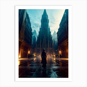 City At Night 1 Art Print