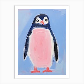 Playful Illustration Of Penguin For Kids Room 8 Art Print