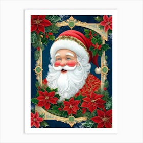 Santa Claus Style William Morris 3 Art Print