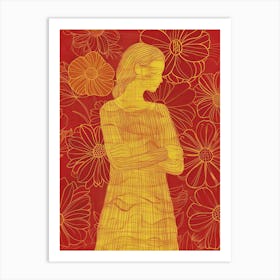 Girl In Yellow Dress Art Print