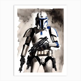 Captain Rex Star Wars Painting (17) Art Print