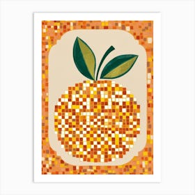 Orange Mosaic 2 Art Art Print