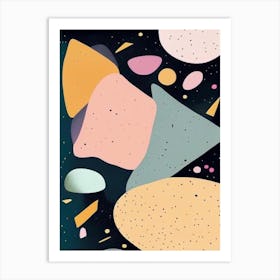 Asteroid Musted Pastels Space Art Print
