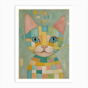 Cat With Blue Eyes Art Print