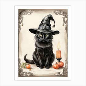 Witch Cat Art Print