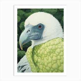 Ohara Koson Inspired Bird Painting Vulture 3 Art Print