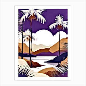 Palm Trees In The Desert 1 Art Print