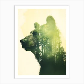 Bear In The Forest 3 Art Print