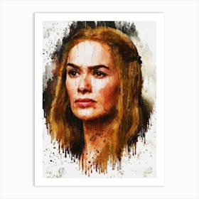 Cersei Lannister Game Of Thrones Paint Art Print