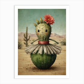 Cactus Ballerina 2 Art Print