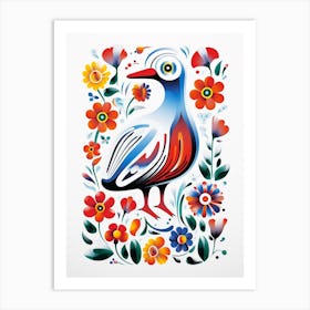 Scandinavian Bird Illustration Albatross 1 Art Print
