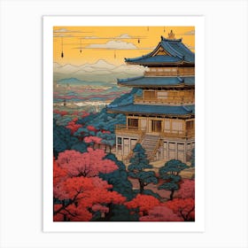 Kiyomizu Dera Temple, Japan Vintage Travel Art 2 Art Print