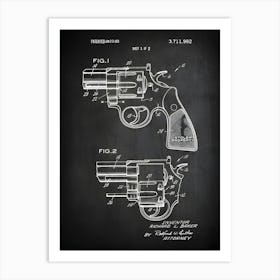 Revolver Patent Print Gun Art Revolver Decor Gun Patent Gun Patent Patent Art Historical Print Patent Print G9821 Art Print